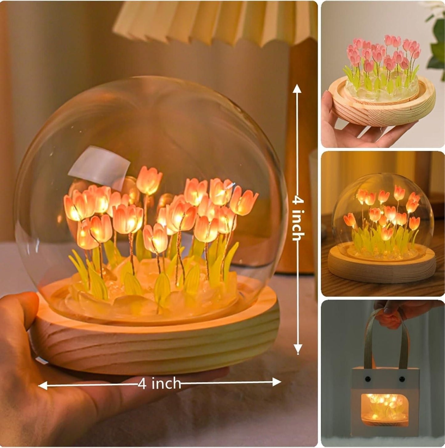 Elegant 3D Galaxy Crystal Ball Night Light – Set of 2