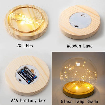 Elegant 3D Galaxy Crystal Ball Night Light – Set of 2
