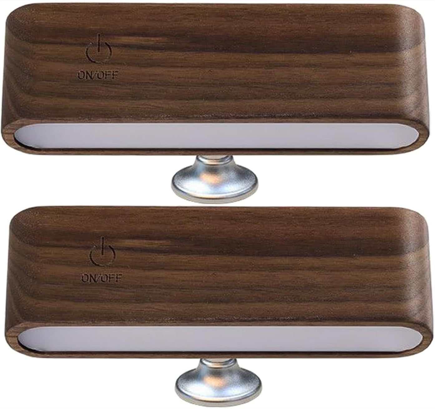 360° Rotating Solid Wood Desk Lamp – Magnetic Charging | Touch & Remote Control | 3-Color Stepless Dimming | No-Drill Installation (Dark Brown)