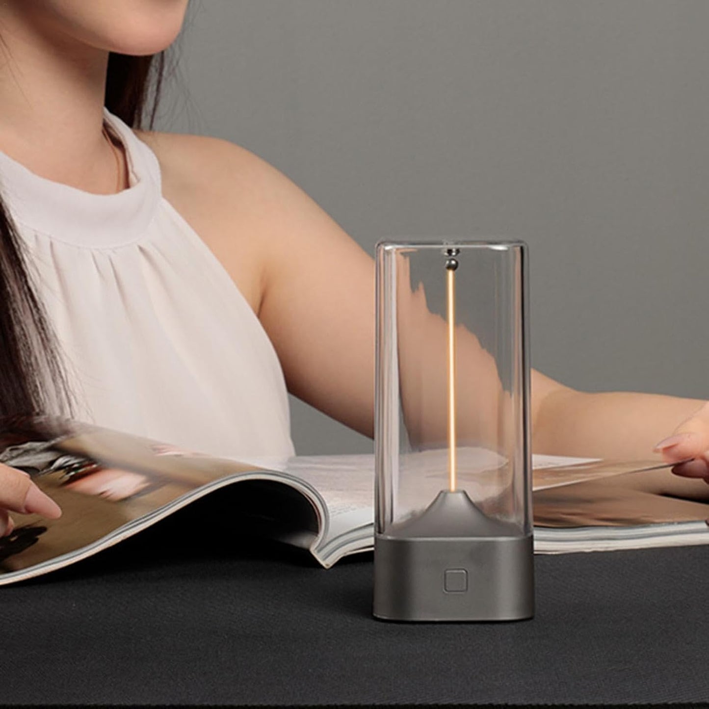 Mini Minimalist Cordless LED Table Lamp – Rechargeable Modern Desk Lamp with Breathing Light Effect