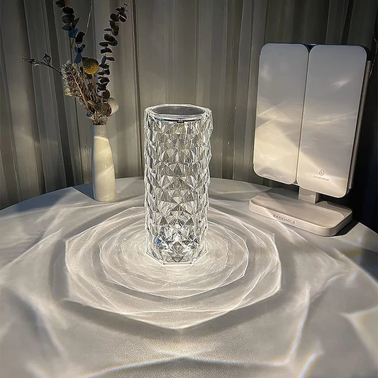 Beautyful Pillar Crystal Lamp – 16 Color Changing Rose Crystal Diamond LED Table Lamp